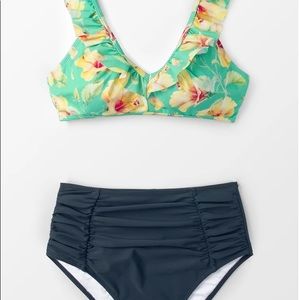 Hibiscus ruched bikini